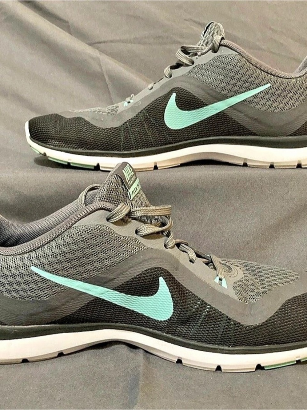 Nike Flex Trainer 3 Athletic Shoes Black Gray US 8